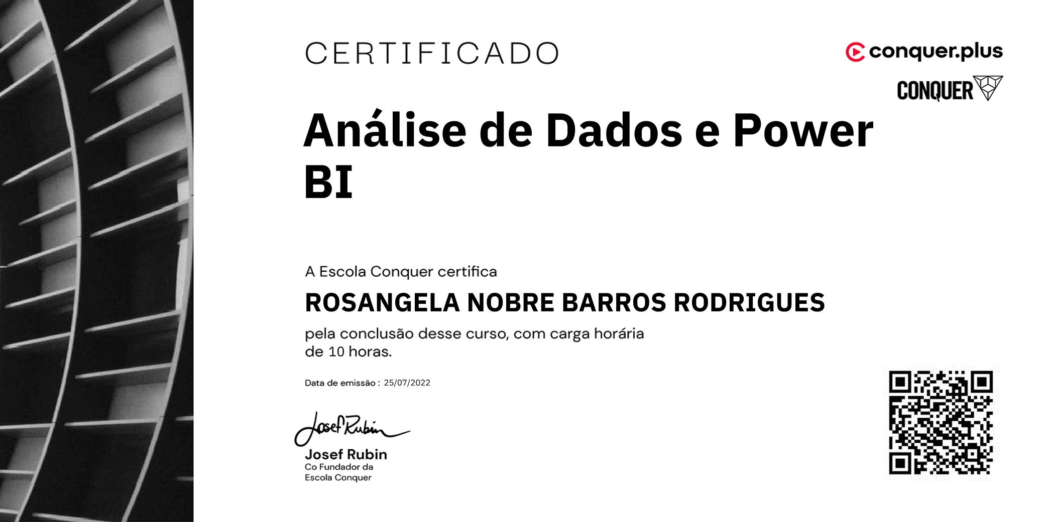 Certificado de Análise de Dados e Power BI